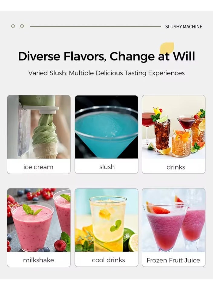 epicarma 6-in-1 Electric Slushie & Ice Cream Machine 2.6L, Professional Frozen Drink Maker, No Ice Needed, Stainless Steel Tank, Milkshake, Frappe, Cocktail & Slushy Blender - Image 3